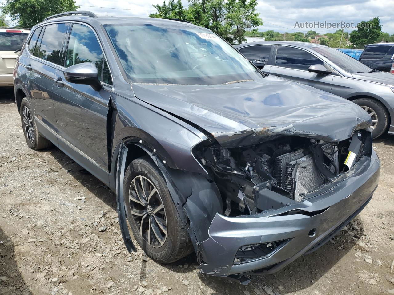 2021 Volkswagen Tiguan Se Gray vin: 3VV3B7AX8MM078767