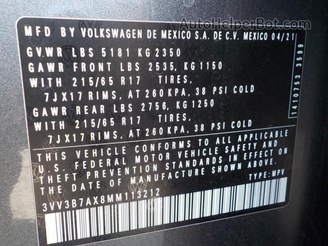 2021 Volkswagen Tiguan Se/se R-line Black/sel Неизвестно vin: 3VV3B7AX8MM113212