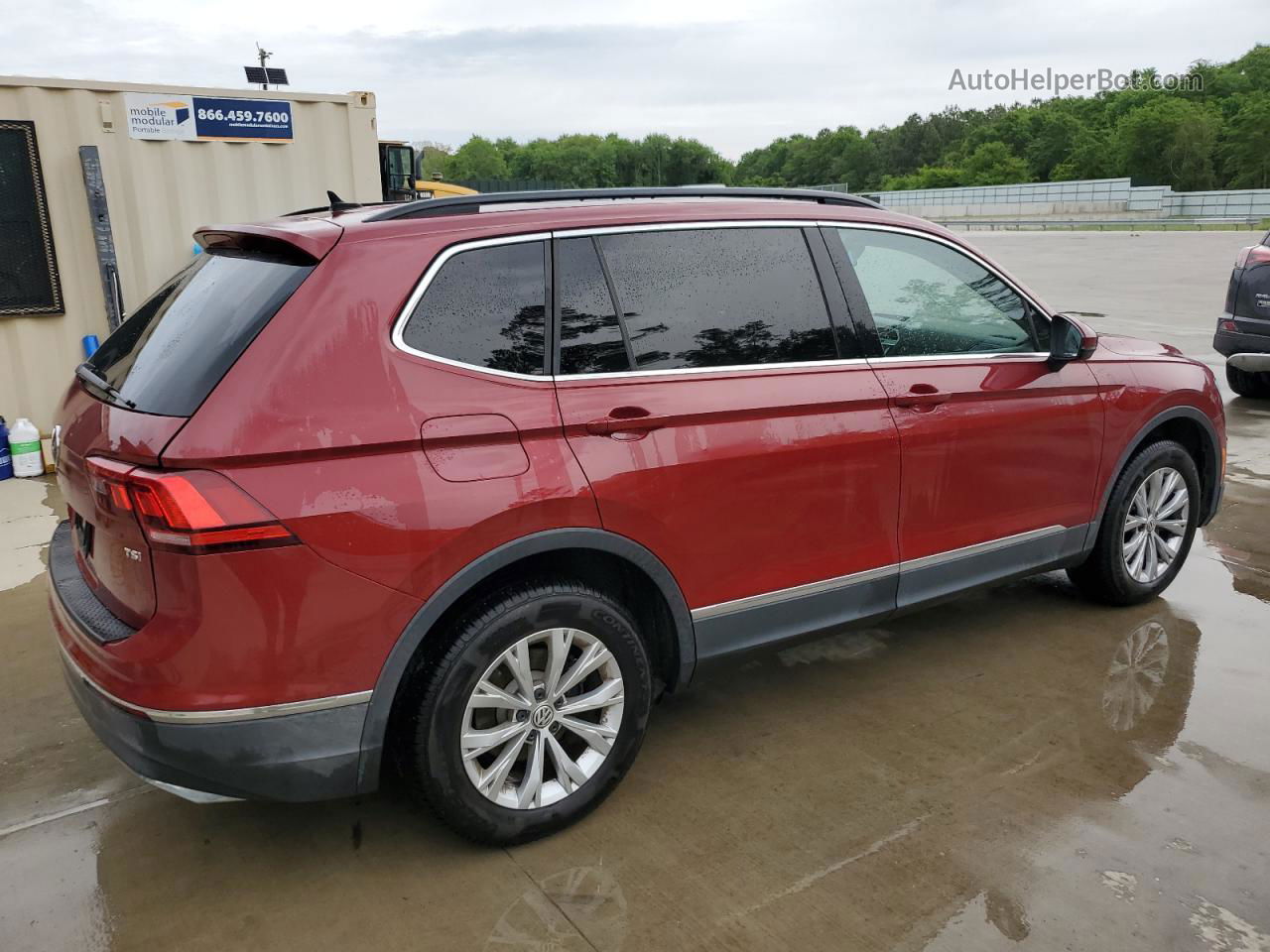 2018 Volkswagen Tiguan Se Бордовый vin: 3VV3B7AX9JM008920