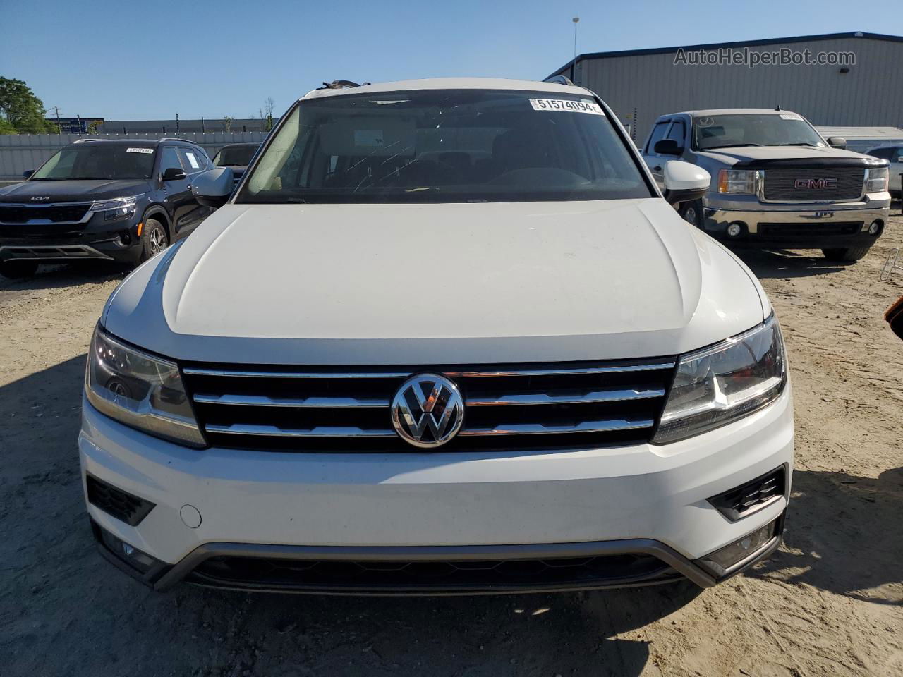 2018 Volkswagen Tiguan Se White vin: 3VV3B7AX9JM011591