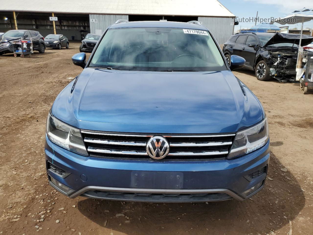 2018 Volkswagen Tiguan Se Синий vin: 3VV3B7AX9JM036474