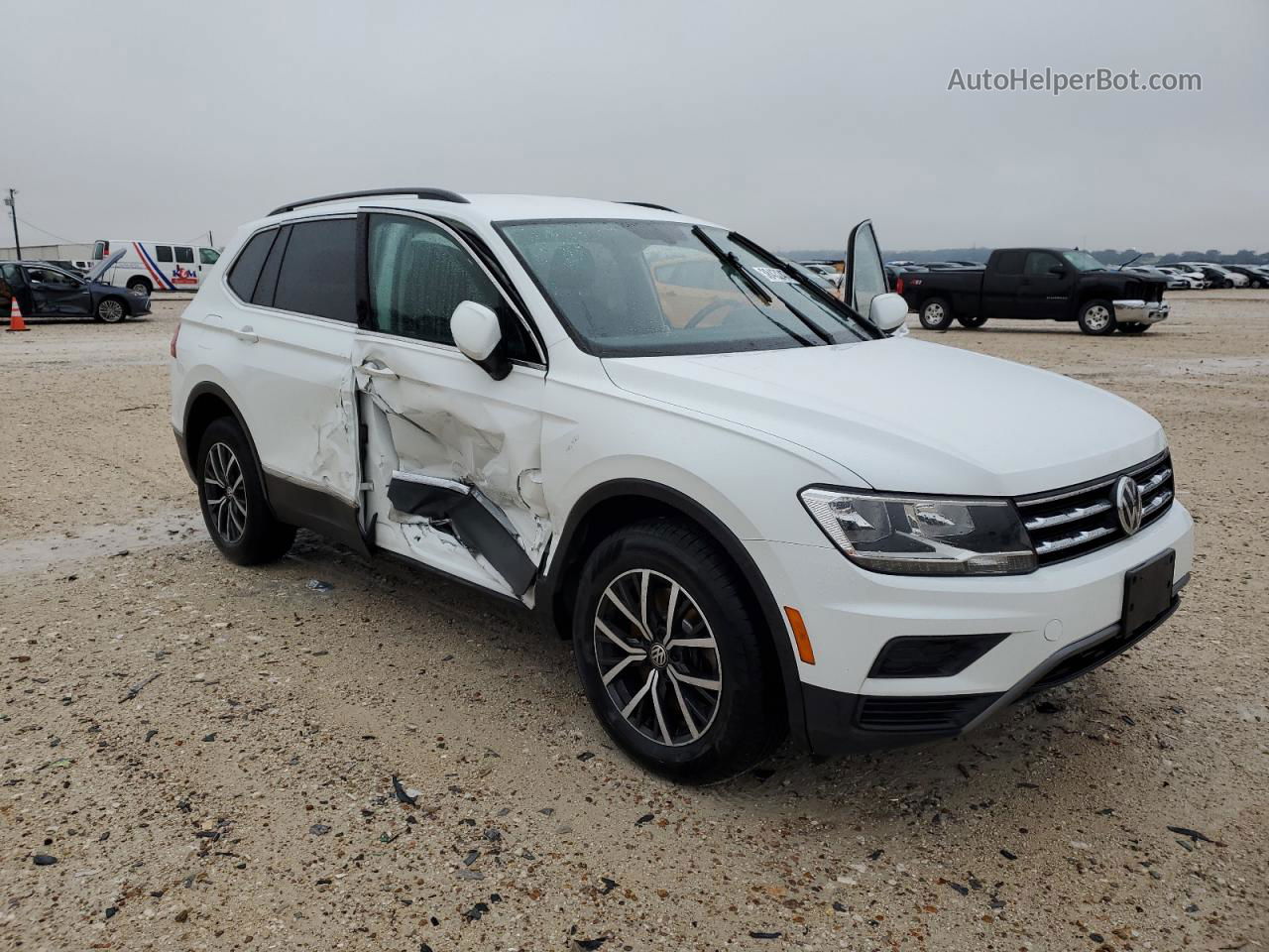 2018 Volkswagen Tiguan Se White vin: 3VV3B7AX9JM193227