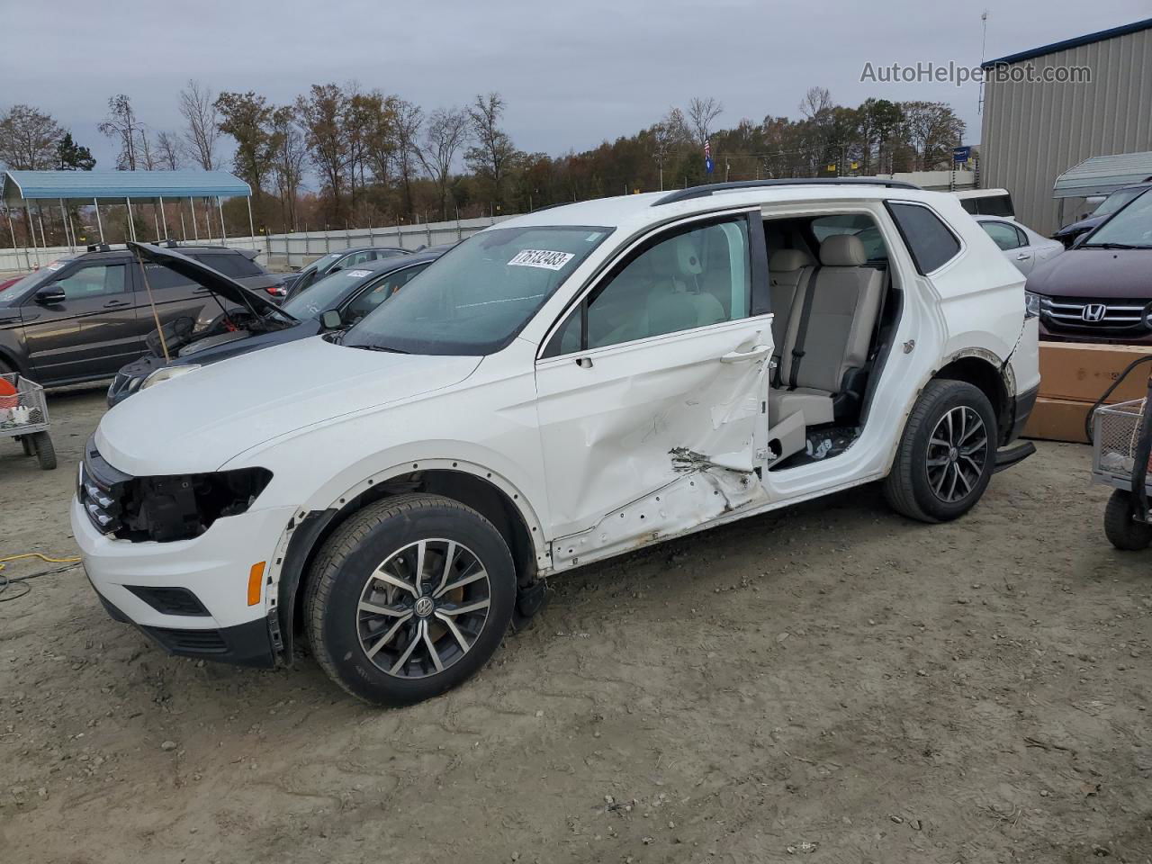 2021 Volkswagen Tiguan Se White vin: 3VV3B7AX9MM031926