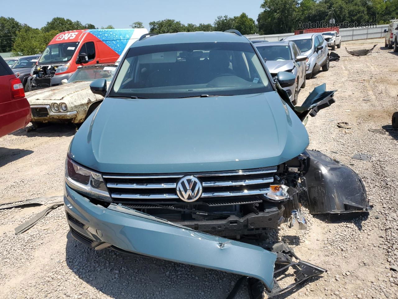 2021 Volkswagen Tiguan Se Синий vin: 3VV3B7AX9MM046832