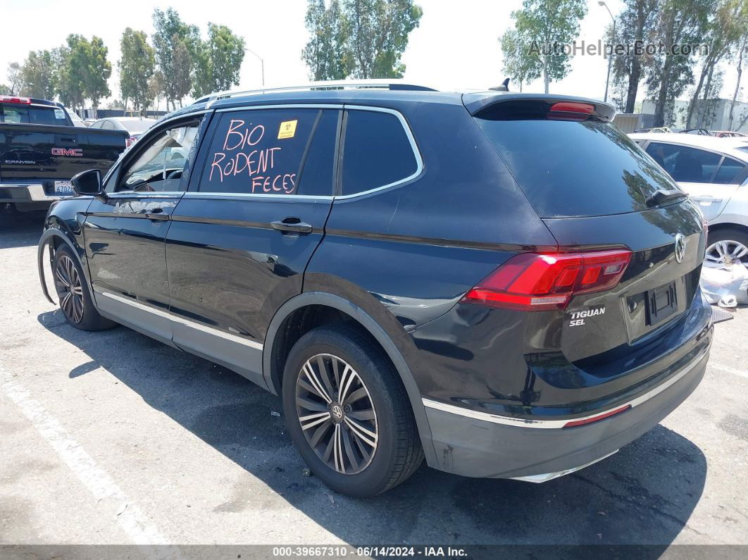 2018 Volkswagen Tiguan 2.0t Se/2.0t Sel Черный vin: 3VV3B7AXXJM007856