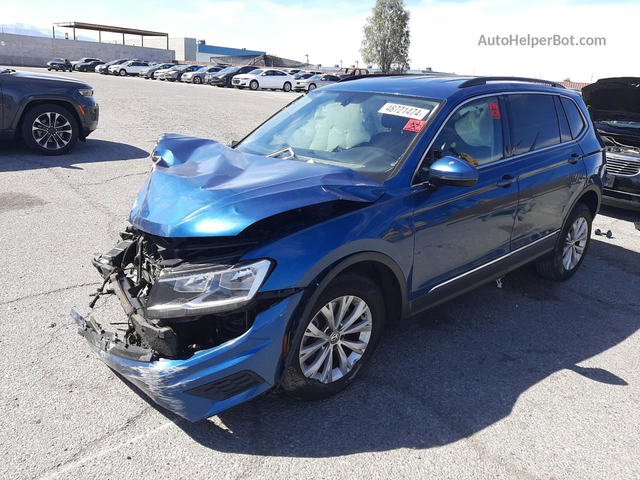 2018 Volkswagen Tiguan Se Синий vin: 3VV3B7AXXJM027072