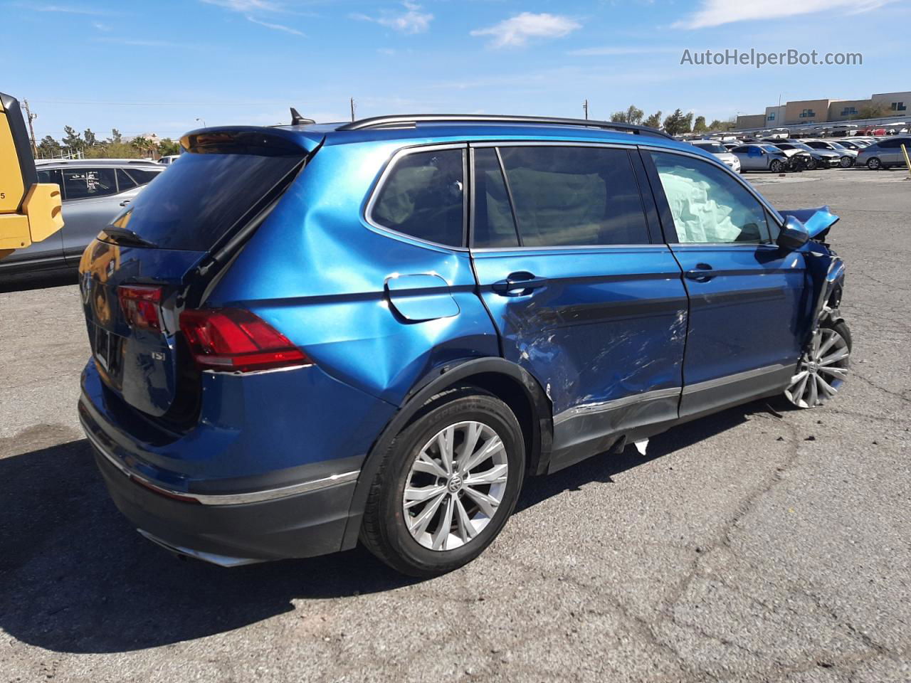 2018 Volkswagen Tiguan Se Синий vin: 3VV3B7AXXJM027072