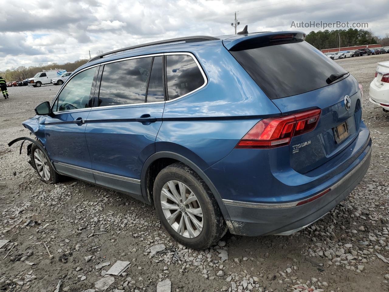 2018 Volkswagen Tiguan Se Синий vin: 3VV3B7AXXJM033664