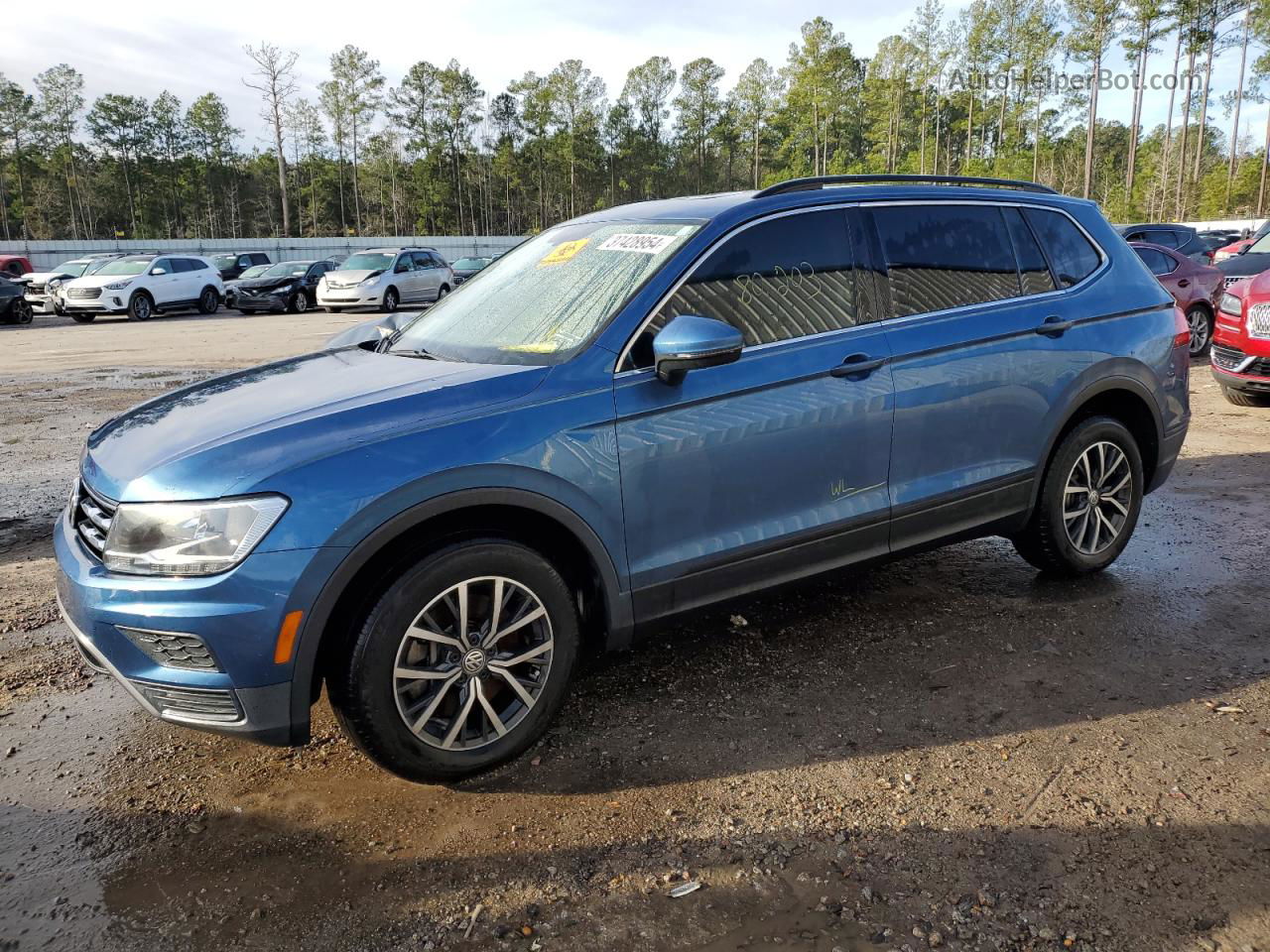 2019 Volkswagen Tiguan Se Blue vin: 3VV3B7AXXKM029485