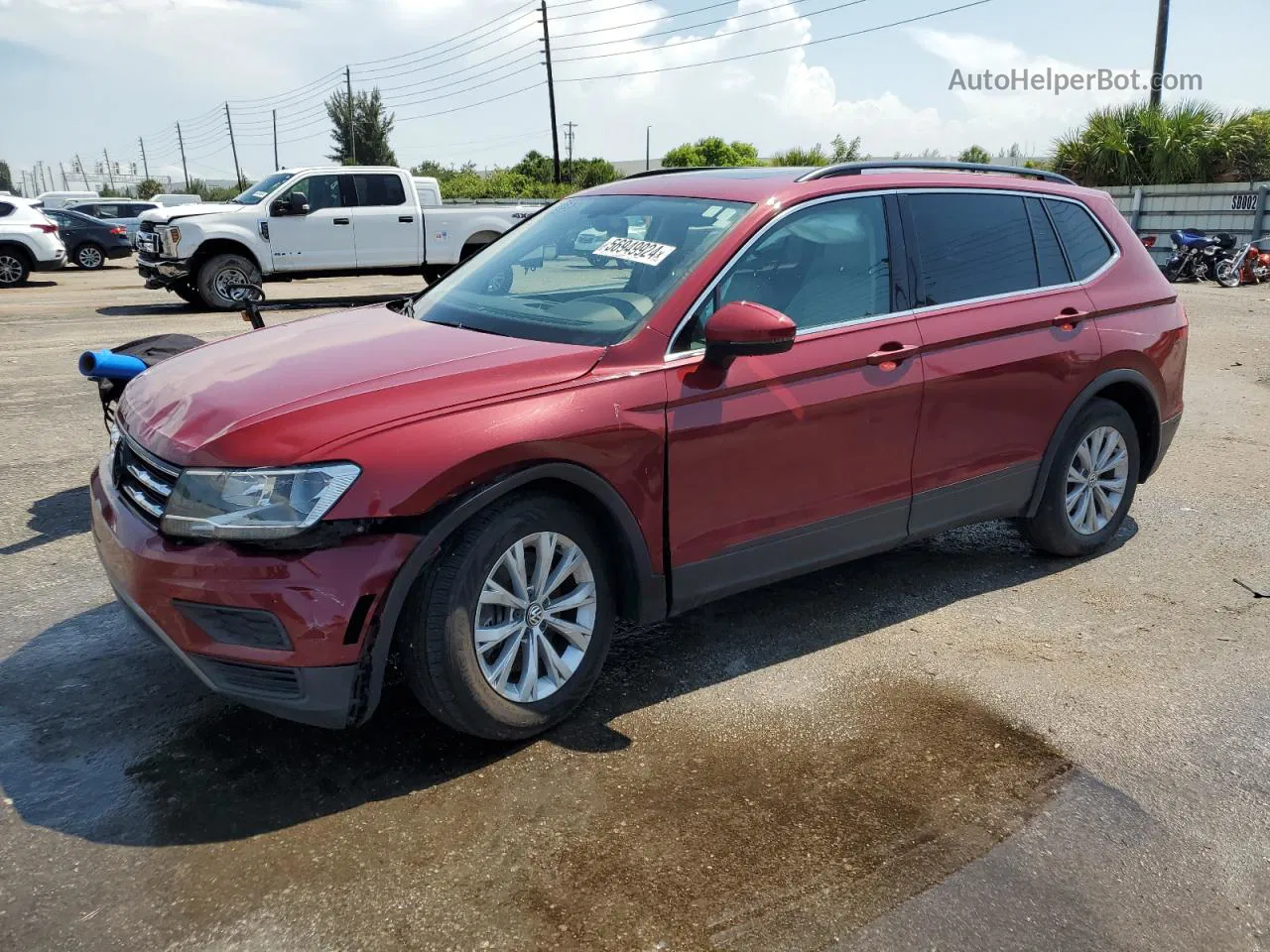 2019 Volkswagen Tiguan Se Красный vin: 3VV3B7AXXKM061711