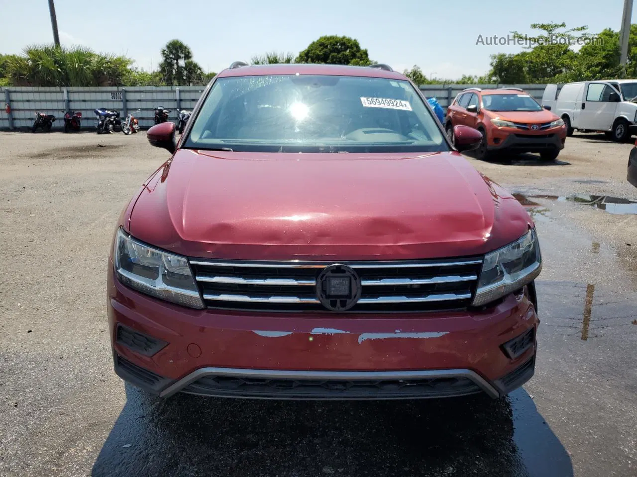 2019 Volkswagen Tiguan Se Red vin: 3VV3B7AXXKM061711