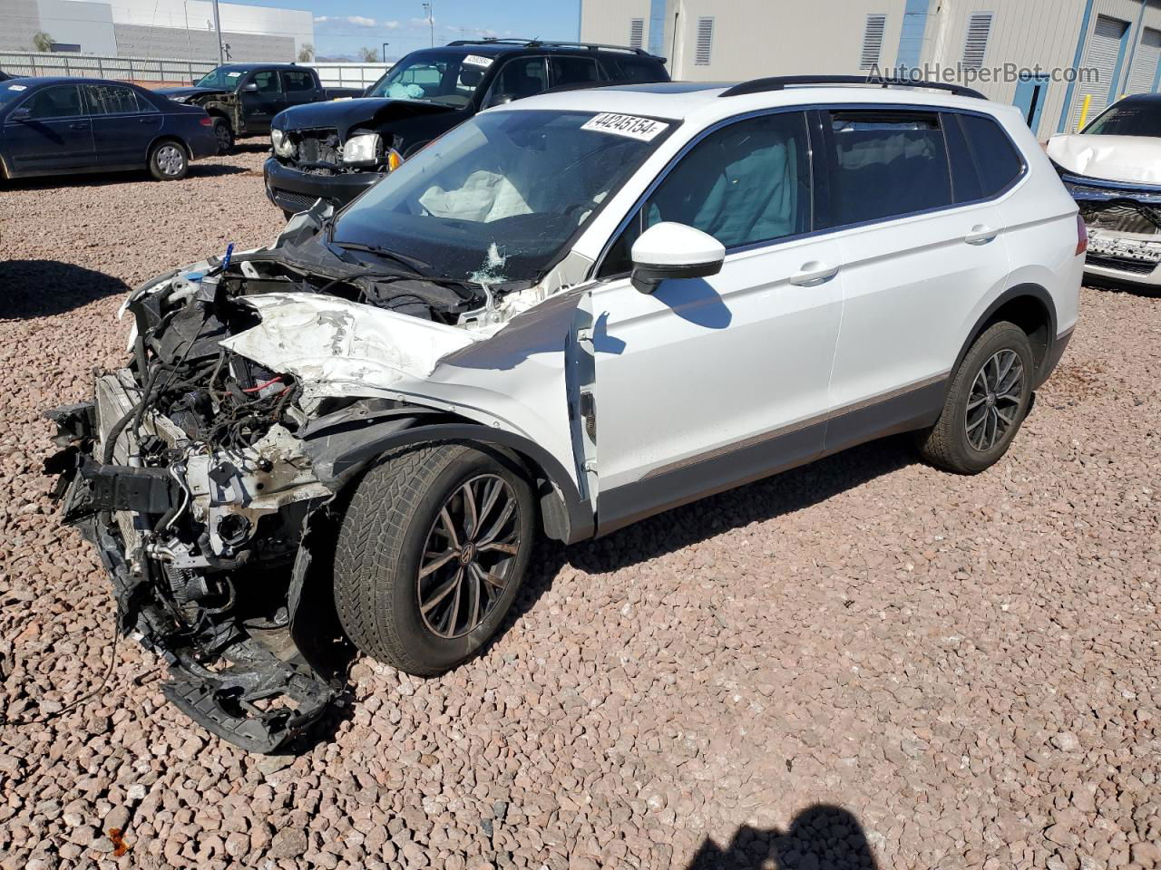 2021 Volkswagen Tiguan Se White vin: 3VV3B7AXXMM015041