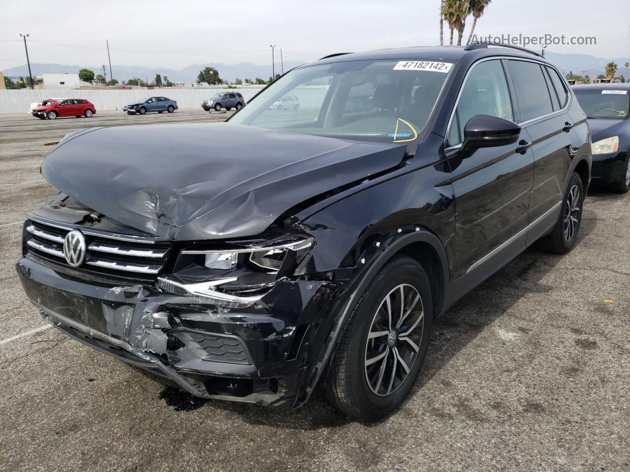 2021 Volkswagen Tiguan Se Черный vin: 3VV3B7AXXMM022149