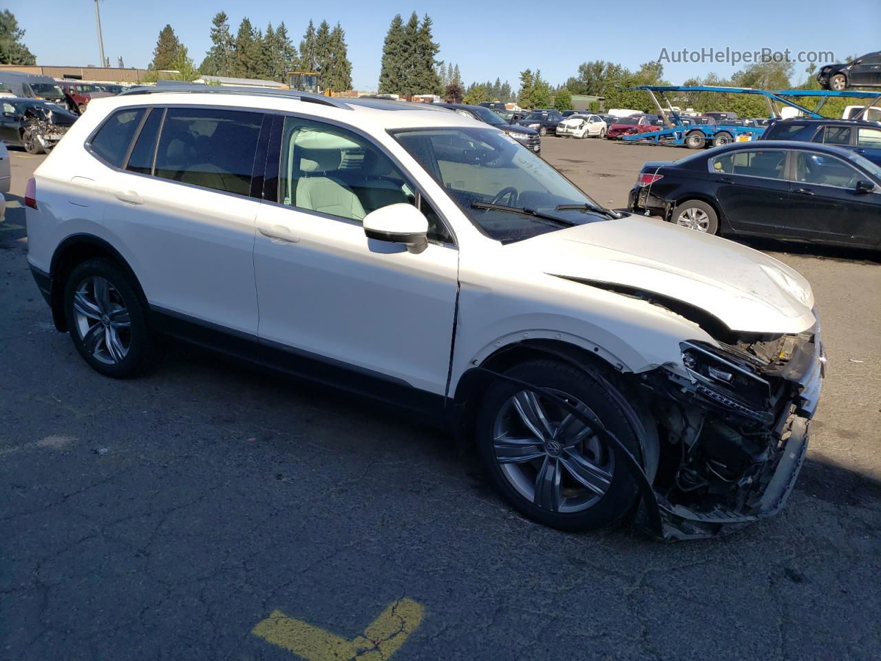 2019 Volkswagen Tiguan Sel Premium Белый vin: 3VV4B7AX1KM046759