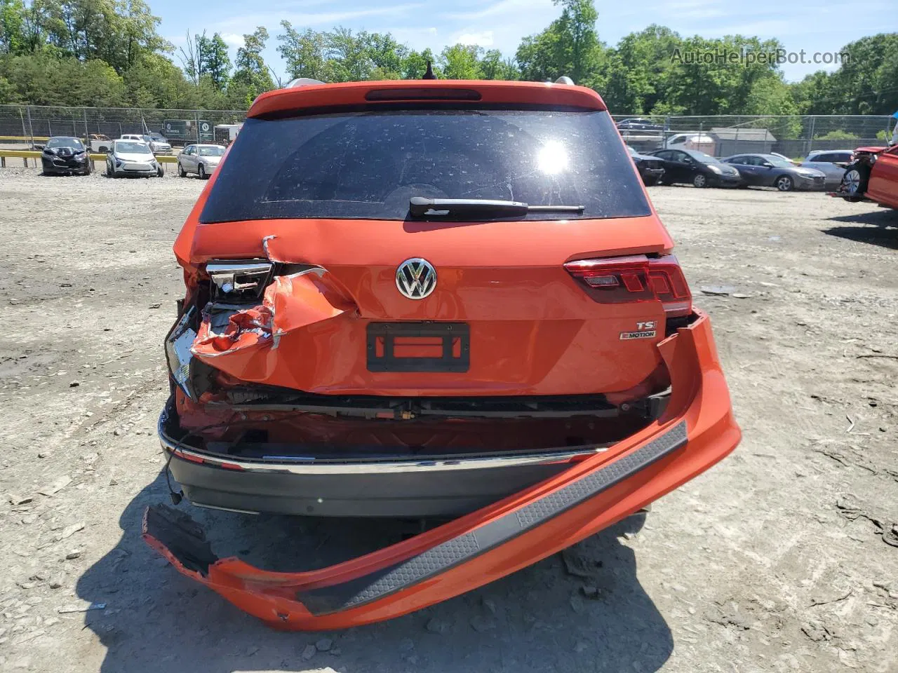 2018 Volkswagen Tiguan Sel Premium Orange vin: 3VV4B7AX3JM213895