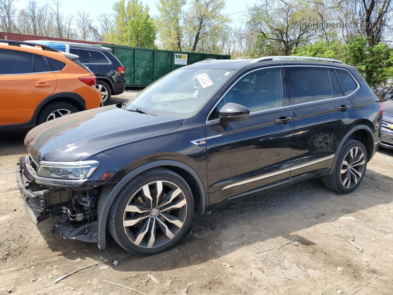 2019 Volkswagen Tiguan Sel Premium Черный vin: 3VV4B7AX7KM018612