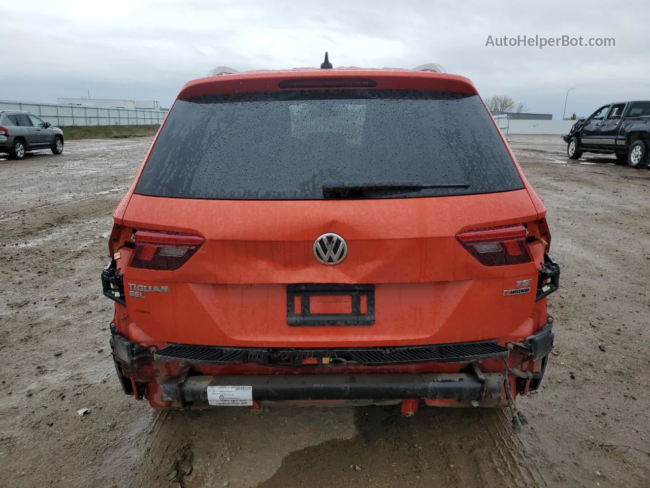 2018 Volkswagen Tiguan Sel Premium Orange vin: 3VV4B7AX9JM166291