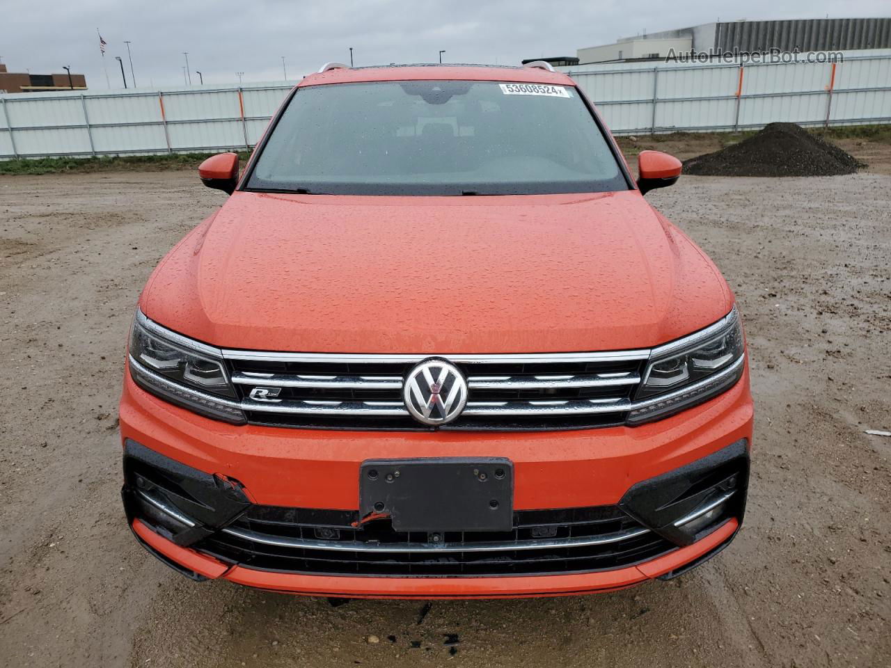 2018 Volkswagen Tiguan Sel Premium Orange vin: 3VV4B7AX9JM166291