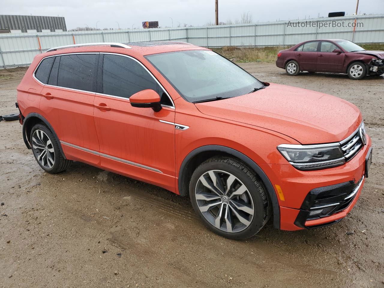 2018 Volkswagen Tiguan Sel Premium Orange vin: 3VV4B7AX9JM166291