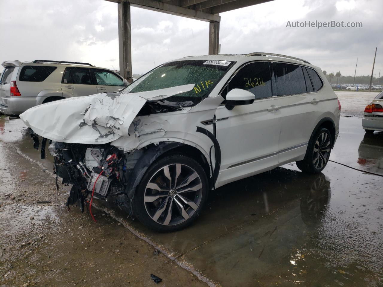 2021 Volkswagen Tiguan Sel Premium R-line White vin: 3VV4B7AXXMM090021