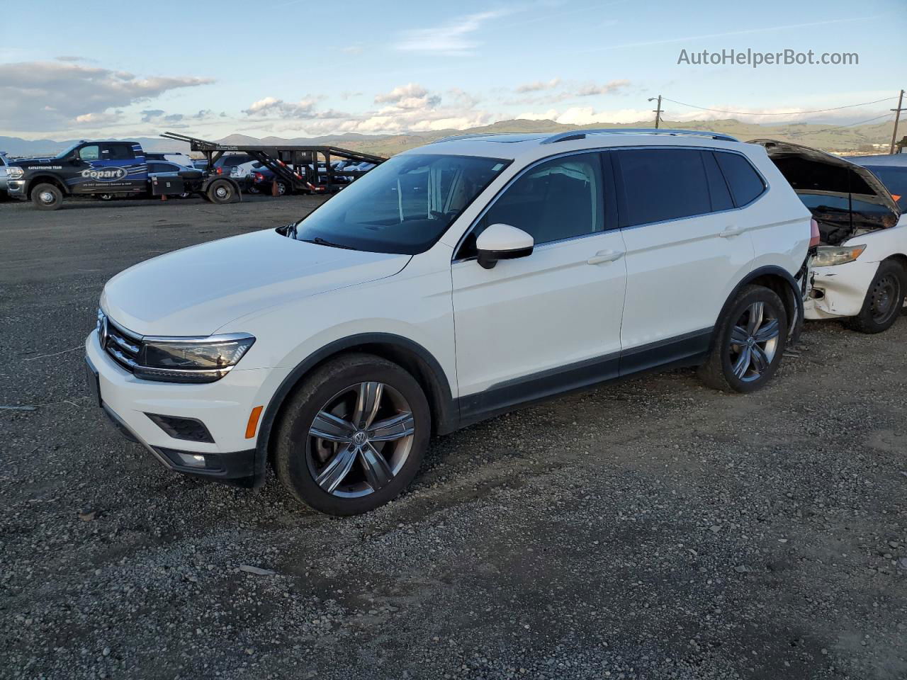 2018 Volkswagen Tiguan Sel Premium White vin: 3VV5B7AX1JM086603