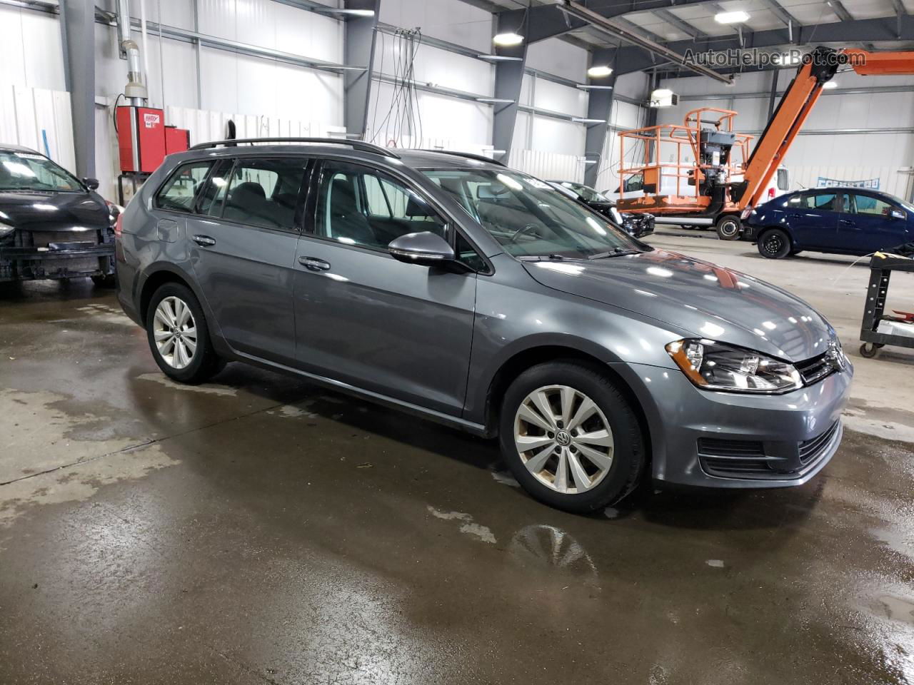 2017 Volkswagen Golf Sportwagen S Gray vin: 3VW017AU0HM502830