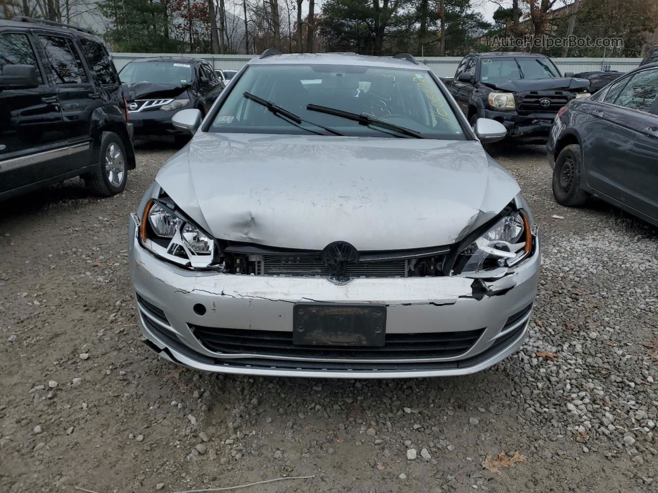 2017 Volkswagen Golf Sportwagen S Silver vin: 3VW017AU1HM515876