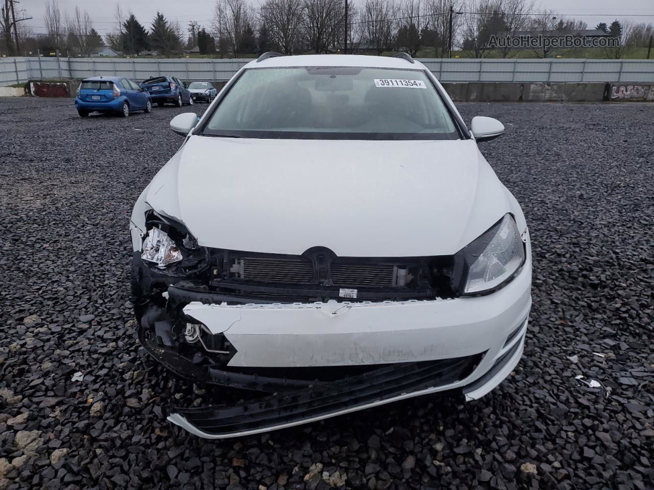 2017 Volkswagen Golf Sportwagen S White vin: 3VW017AU4HM527861