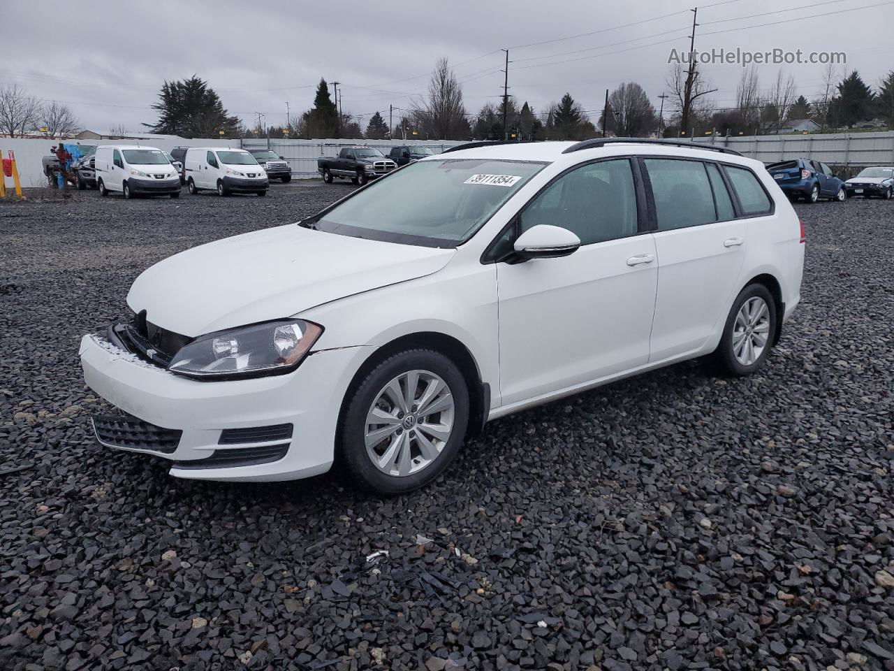 2017 Volkswagen Golf Sportwagen S White vin: 3VW017AU4HM527861