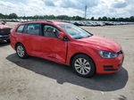 2017 Volkswagen Golf Sportwagen S Red vin: 3VW017AU4HM537953