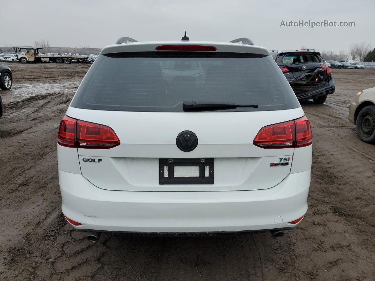 2017 Volkswagen Golf Sportwagen S White vin: 3VW017AU6HM534407