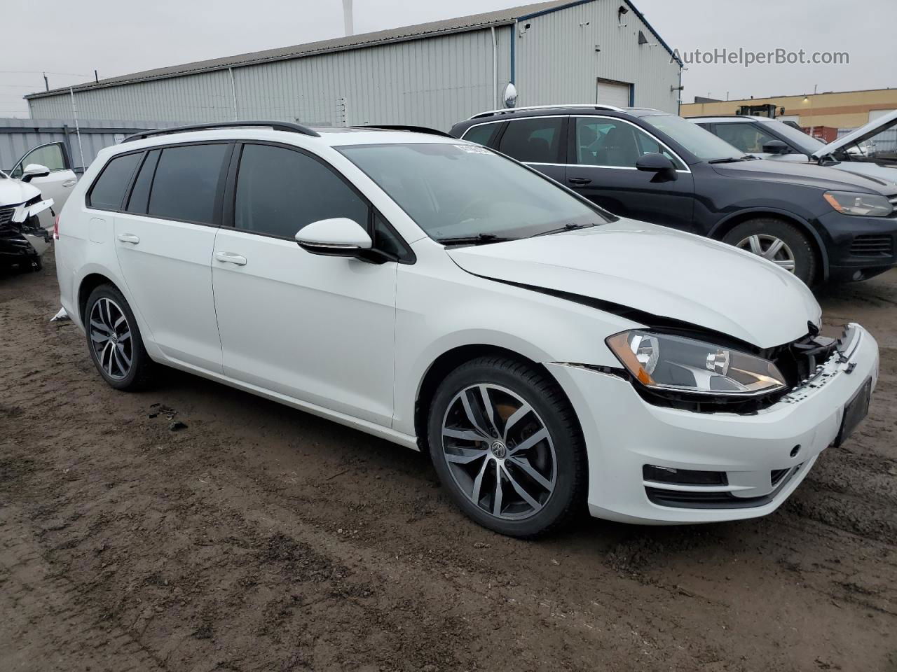 2017 Volkswagen Golf Sportwagen S White vin: 3VW017AU6HM534407