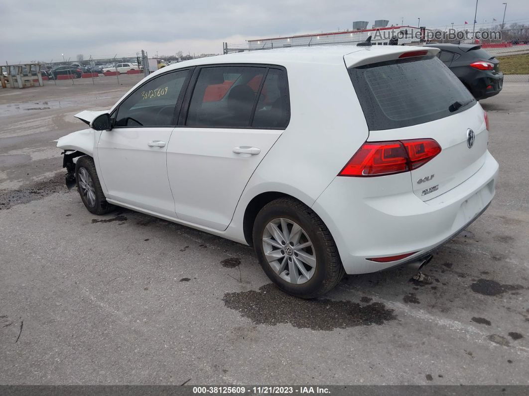 2016 Volkswagen Golf Tsi S 4-door Белый vin: 3VW117AU0GM039431