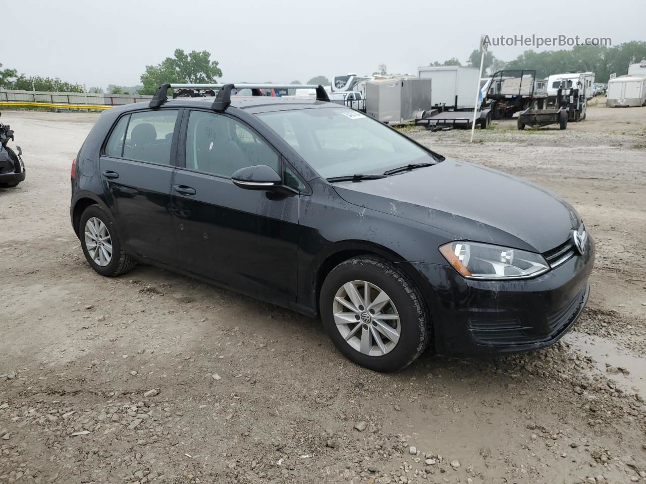 2016 Volkswagen Golf S Black vin: 3VW117AU1GM040152