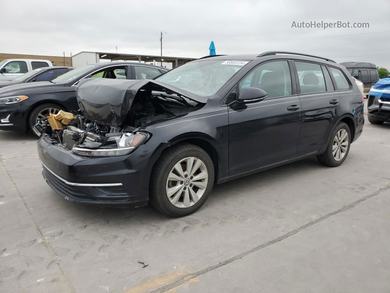 2019 Volkswagen Golf Sportwagen S Black vin: 3VW117AU1KM508518