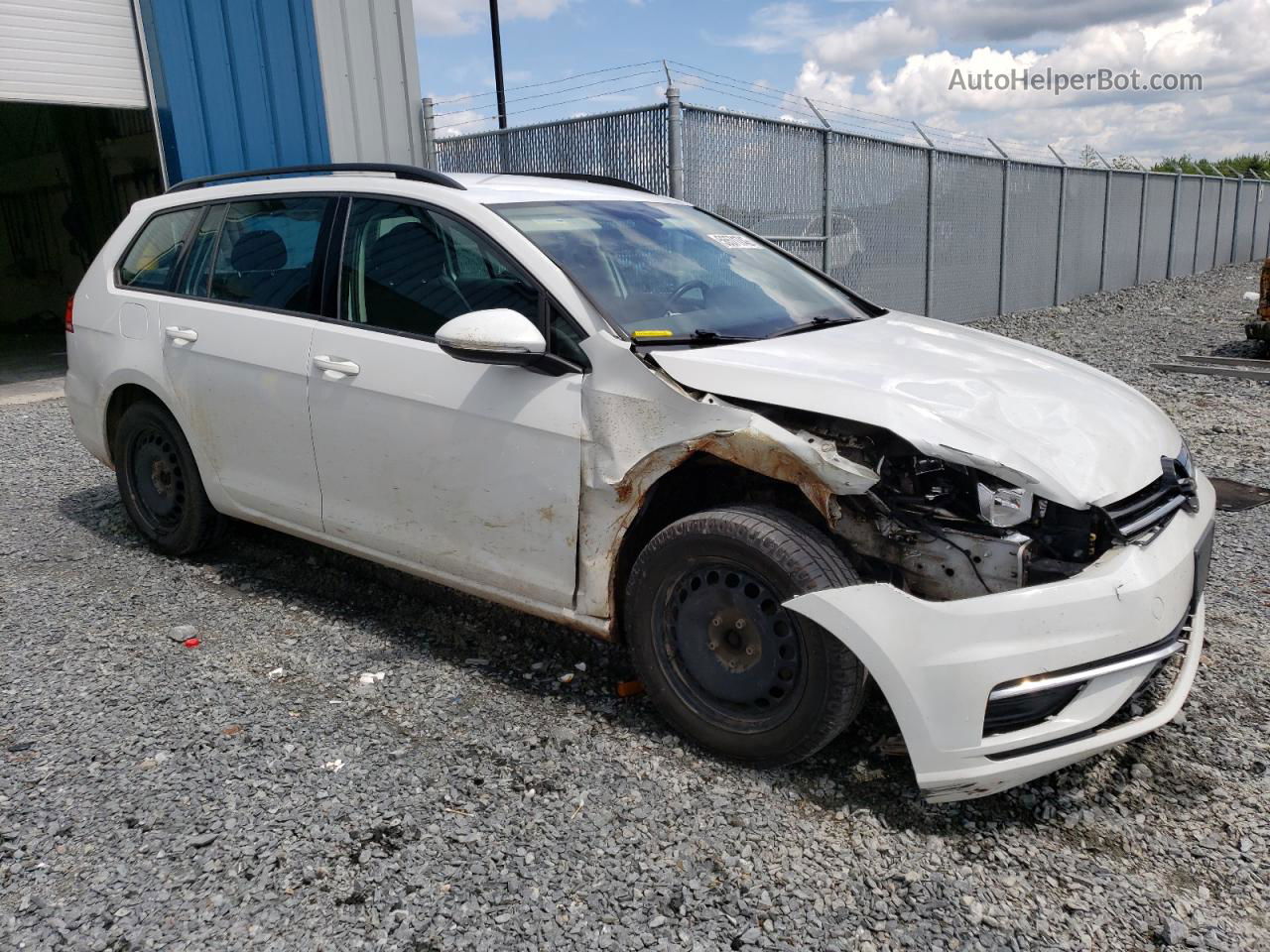 2019 Volkswagen Golf Sportwagen S White vin: 3VW117AU1KM518126