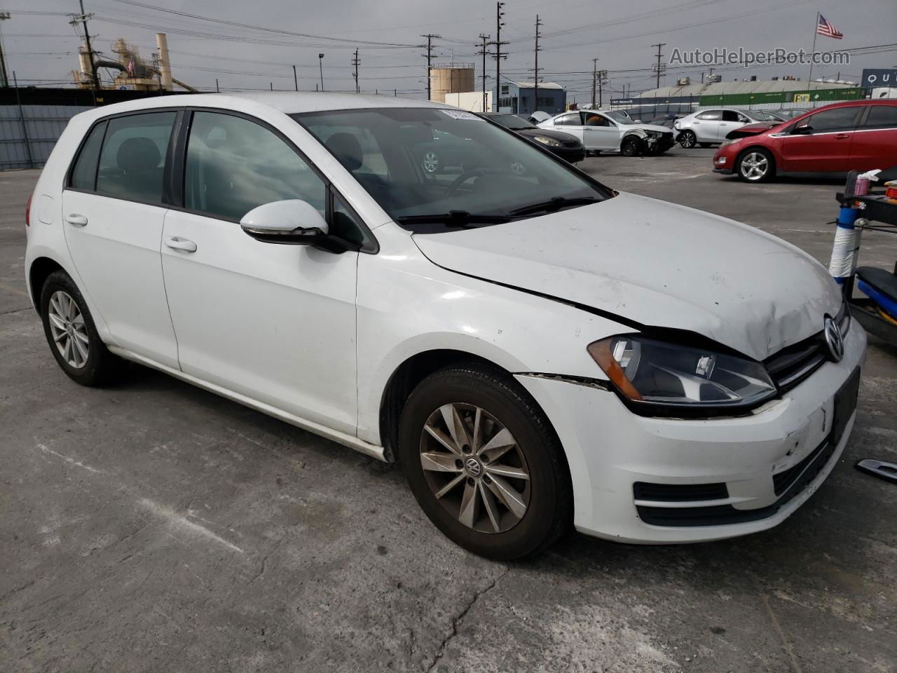 2016 Volkswagen Golf S White vin: 3VW117AU3GM049550