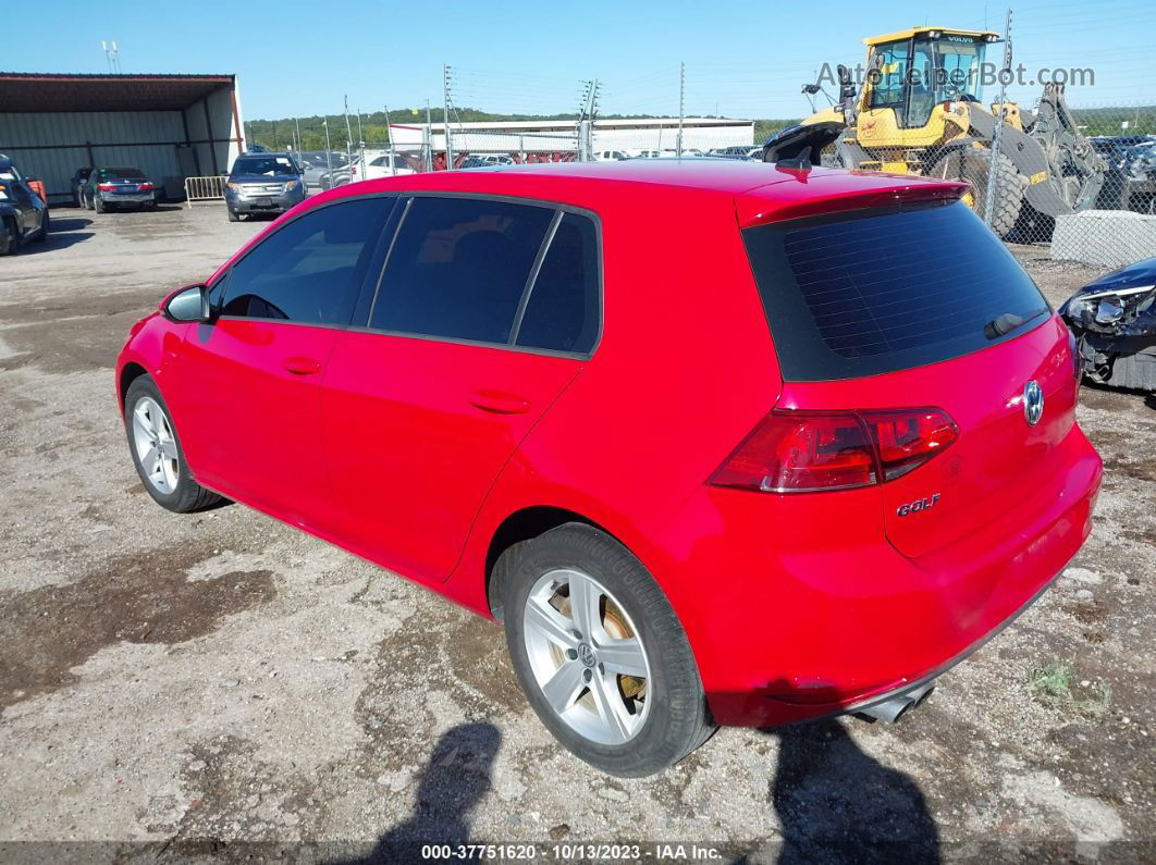 2017 Volkswagen Golf Tsi S 4-door/tsi Wolfsburg Edition 4-door Red vin: 3VW117AU3HM021748