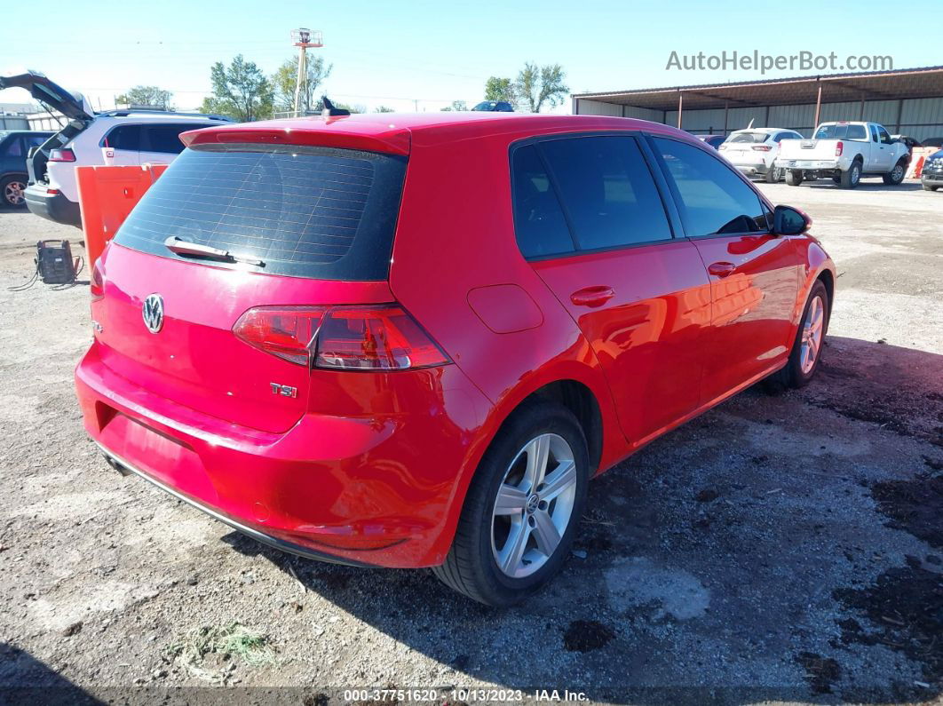 2017 Volkswagen Golf Tsi S 4-door/tsi Wolfsburg Edition 4-door Red vin: 3VW117AU3HM021748