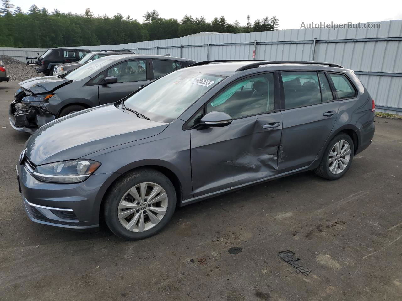 2019 Volkswagen Golf Sportwagen S Gray vin: 3VW117AU5KM509462