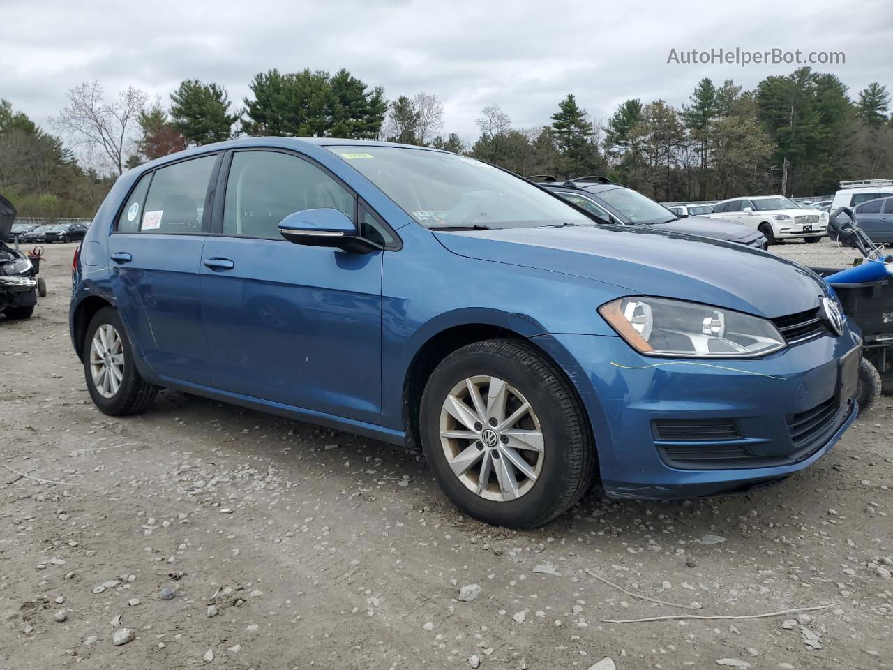 2016 Volkswagen Golf S Blue vin: 3VW117AU6GM022441