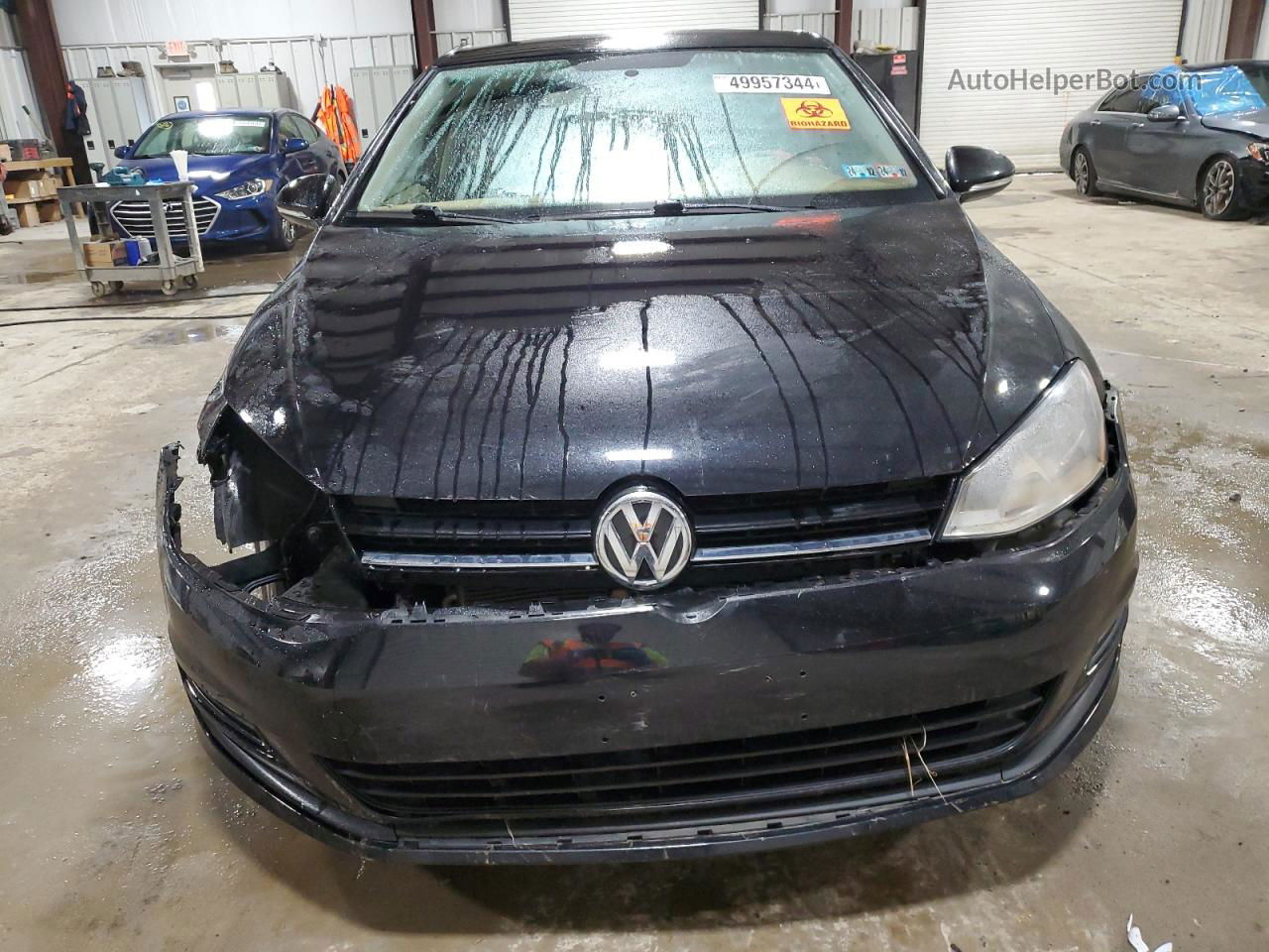 2016 Volkswagen Golf S Черный vin: 3VW117AU6GM066651