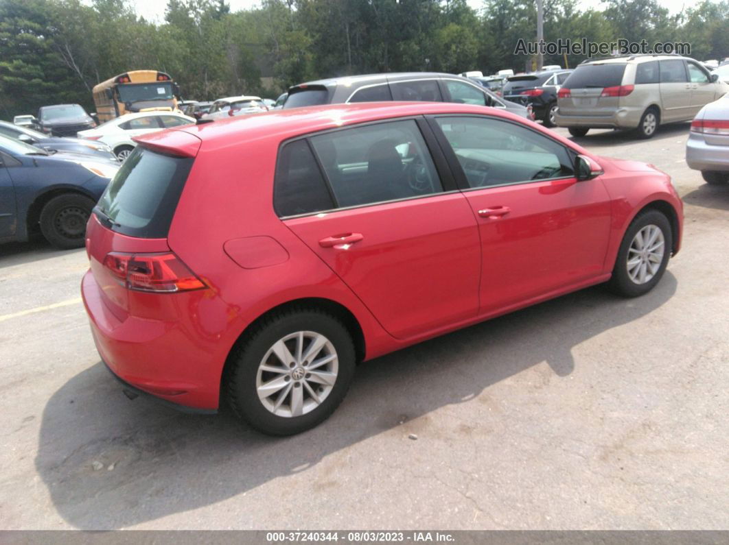 2016 Volkswagen Golf Tsi S Red vin: 3VW117AU8GM013725