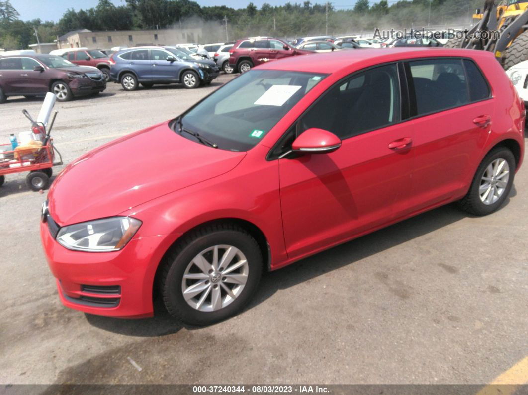 2016 Volkswagen Golf Tsi S Red vin: 3VW117AU8GM013725