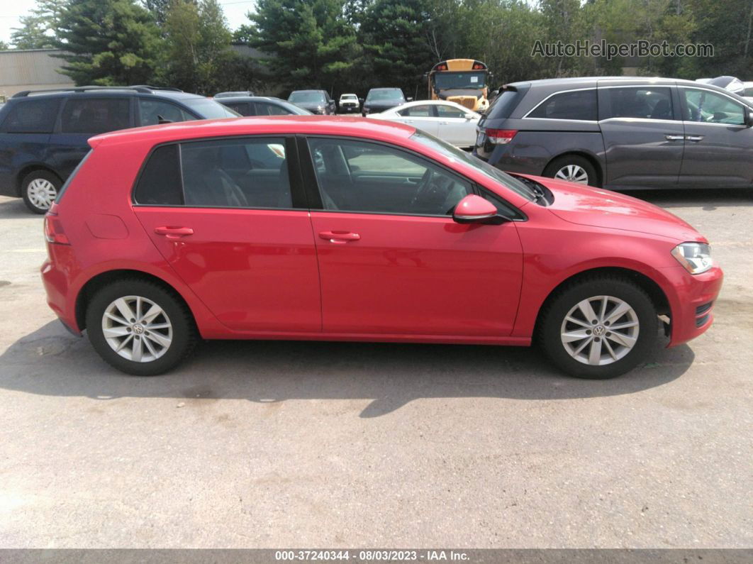 2016 Volkswagen Golf Tsi S Красный vin: 3VW117AU8GM013725