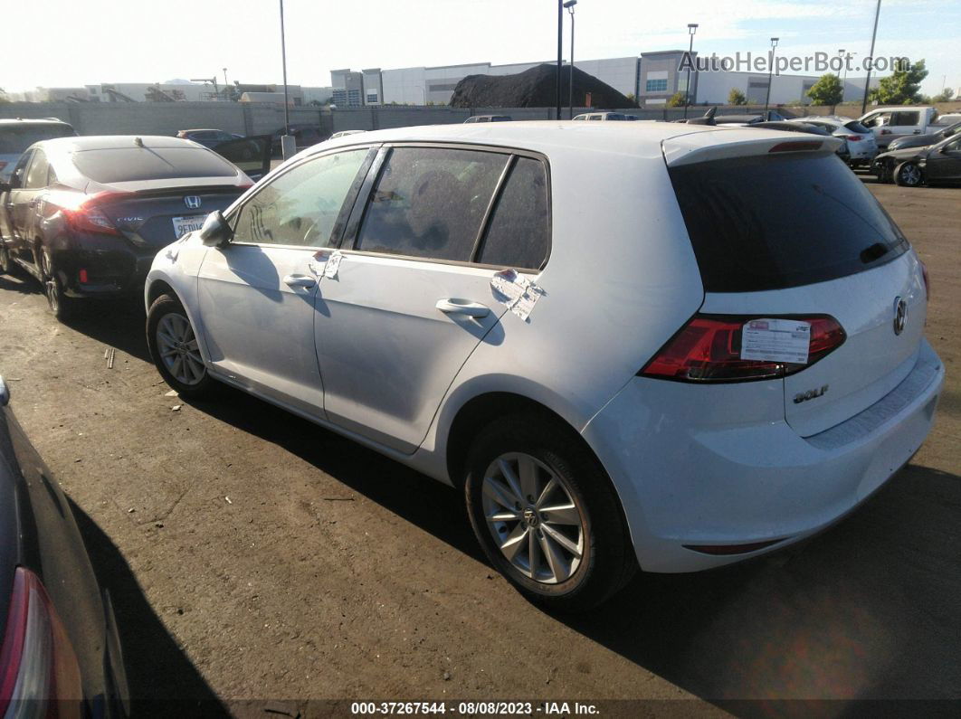 2016 Volkswagen Golf Tsi S White vin: 3VW117AU8GM033375