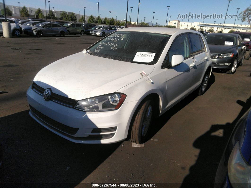 2016 Volkswagen Golf Tsi S Белый vin: 3VW117AU8GM033375