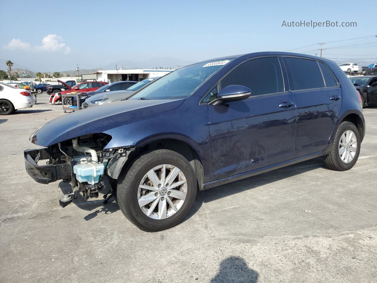 2015 Volkswagen Golf  Blue vin: 3VW117AU9FM101262