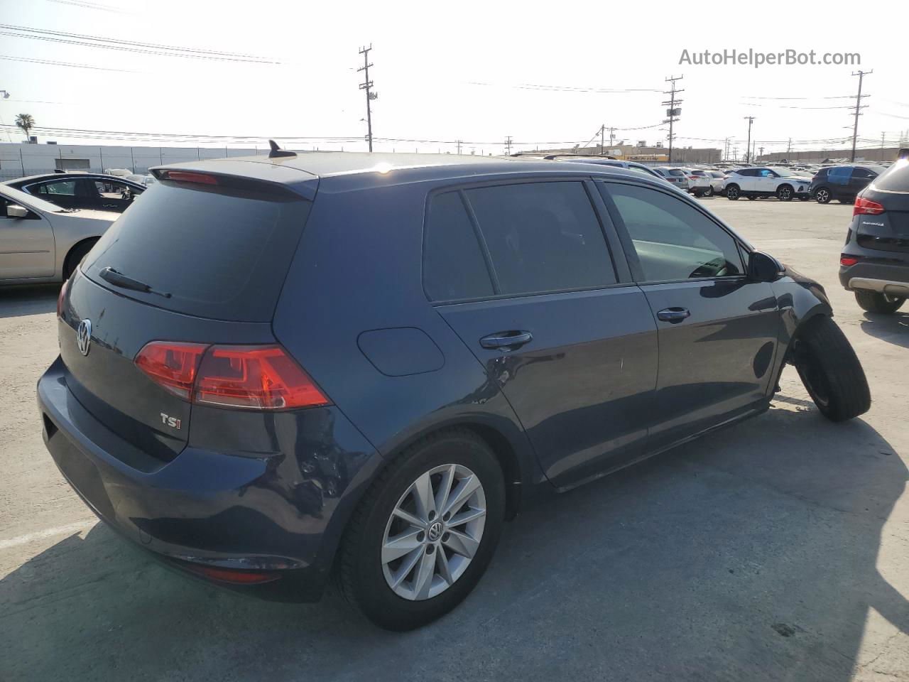 2015 Volkswagen Golf  Blue vin: 3VW117AU9FM101262