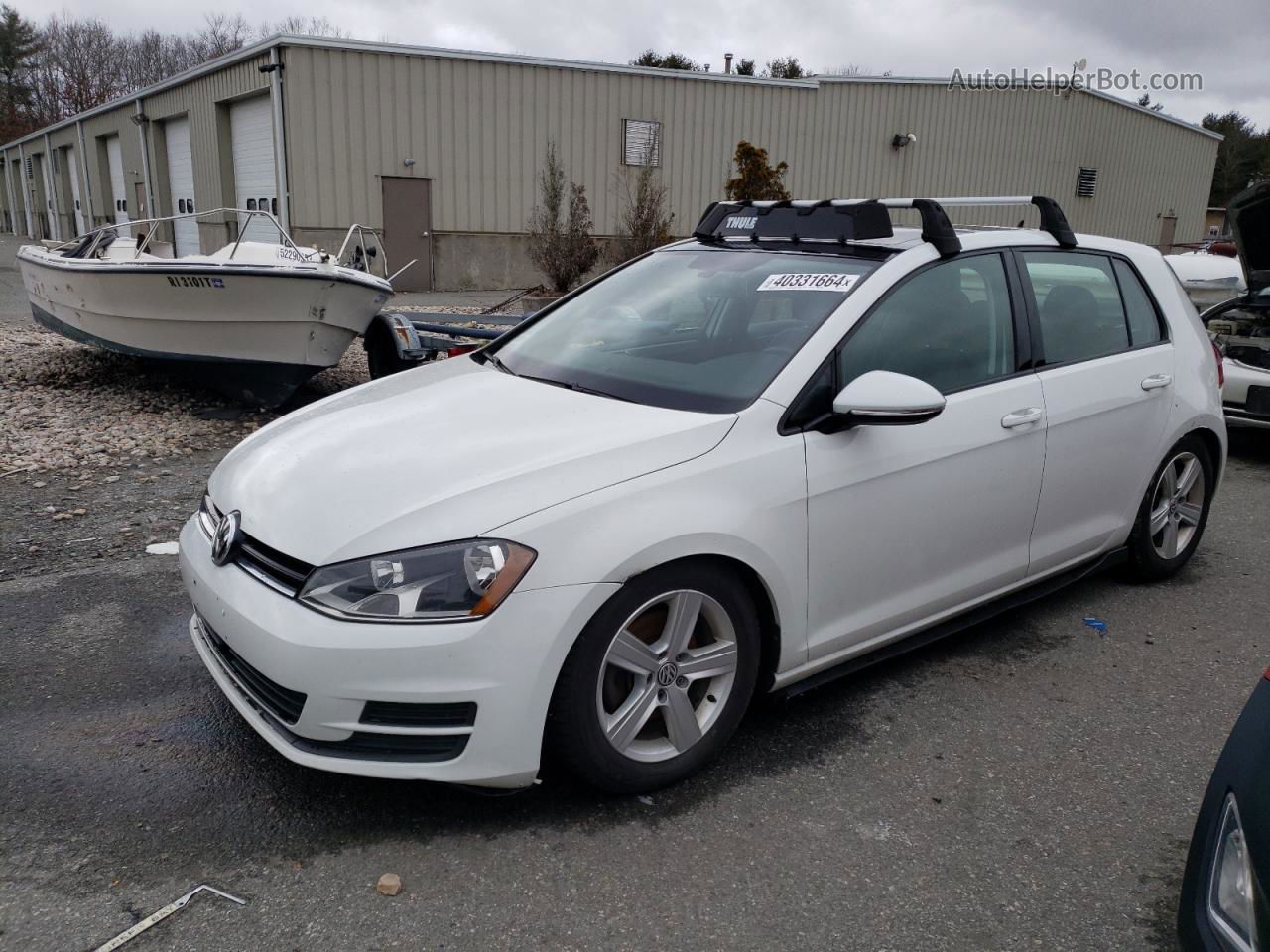 2017 Volkswagen Golf S White vin: 3VW117AU9HM026162